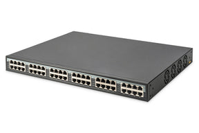 DIGITUS 24-Port Gigabit Ethernet PoE+ Injektor, 802.3af/at, 370 W