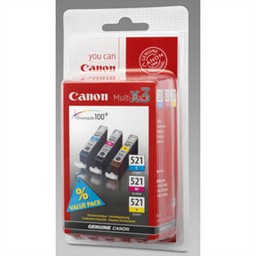 Canon CLI-521 Multipack - 3er-Pack - 9 ml - Gelb, Cyan, Magenta