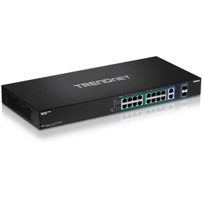 TRENDnet TPE TG182F - Switch - 16 x 10/100/1000 (PoE+)