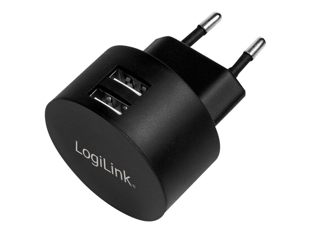 LogiLink 2-Port USB Wall Charger - Netzteil - 10.5 Watt - 2.1 A - 2 Ausgabeanschlussstellen (USB)